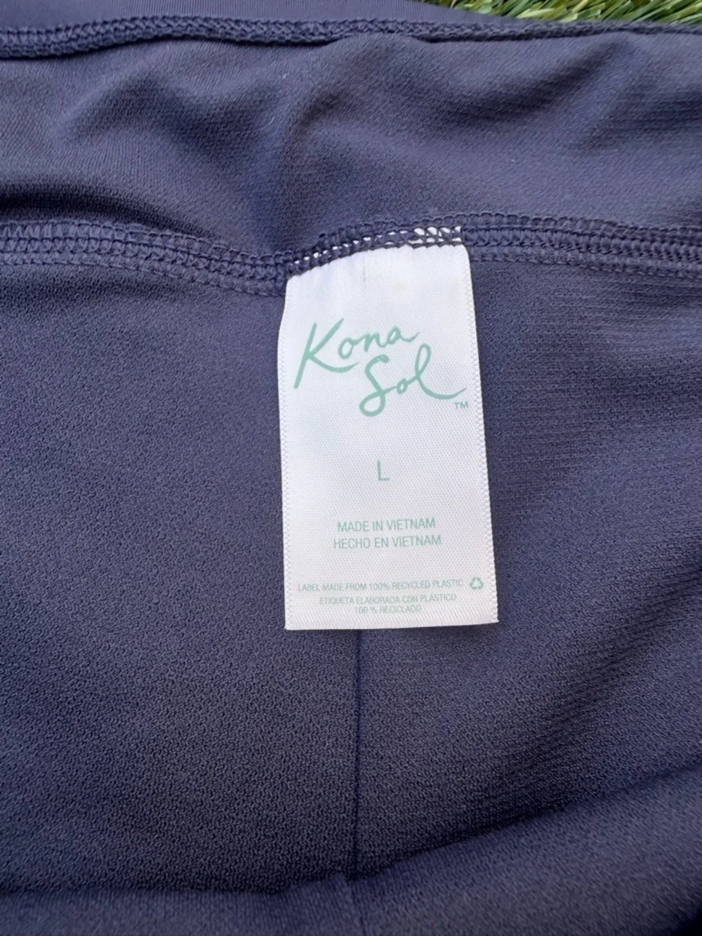 Kona Sol Navy Stretch Athletic Swim Boy Shorts